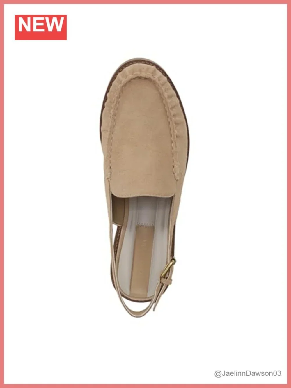 Round Toe Slingback Loafer Flats Leather Women's